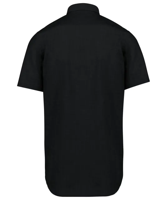 K535 - Heren Oxford overhemd korte mouwen Black