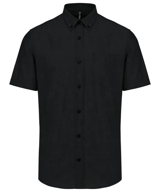 K535 - Heren Oxford overhemd korte mouwen Black