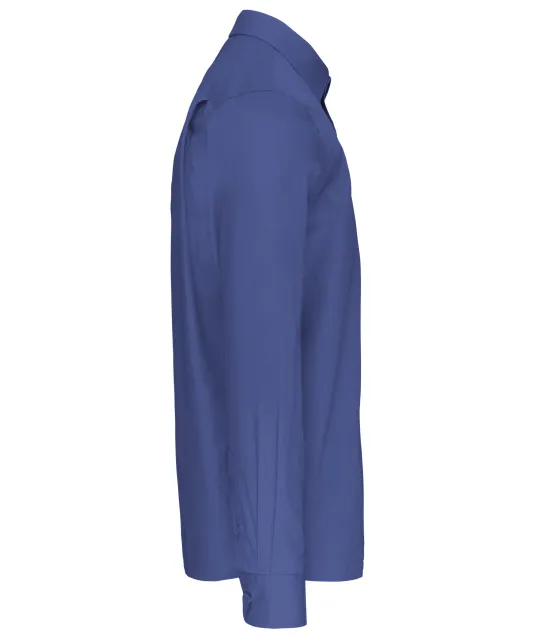 K541 - Heren poplin overhemd lange mouwen Cobalt Blue