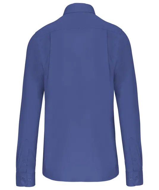 K541 - Heren poplin overhemd lange mouwen Cobalt Blue