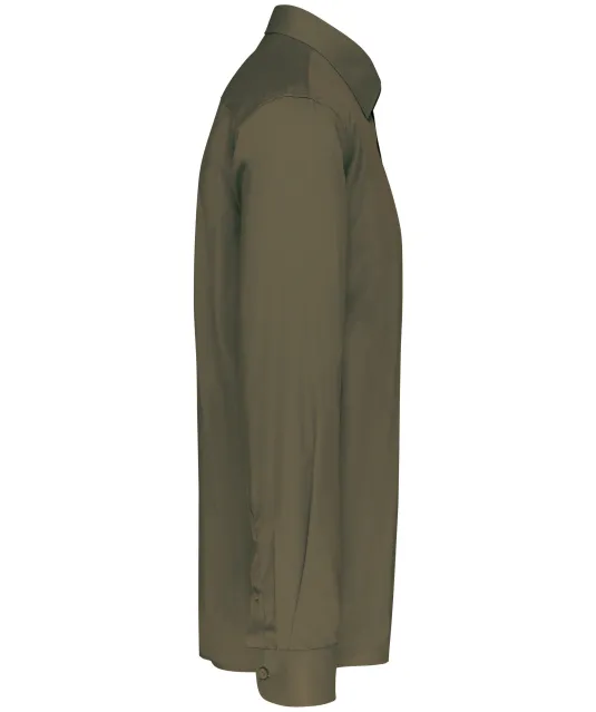 K545 - Overhemd in onderhoudsvriendelijk polykatoen-popeline heren Light khaki