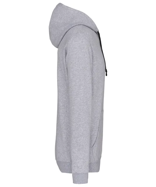 K446 - Sweater met contrasterende capuchon Oxford Grey / Black