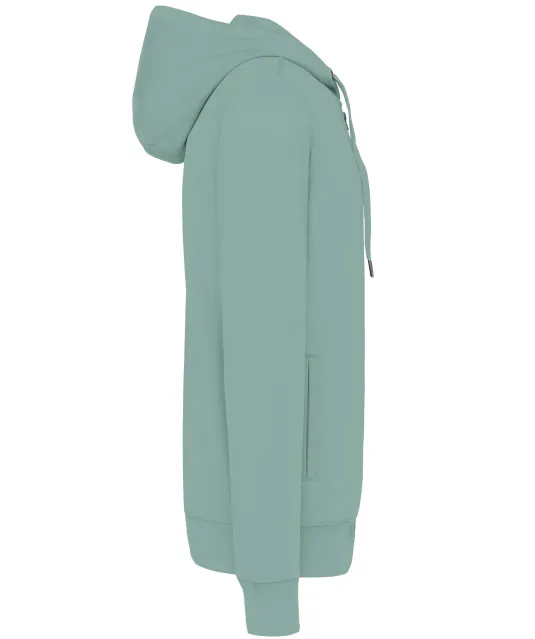 K4008 - Ecologische uniseks sweatvest met capuchon Sage