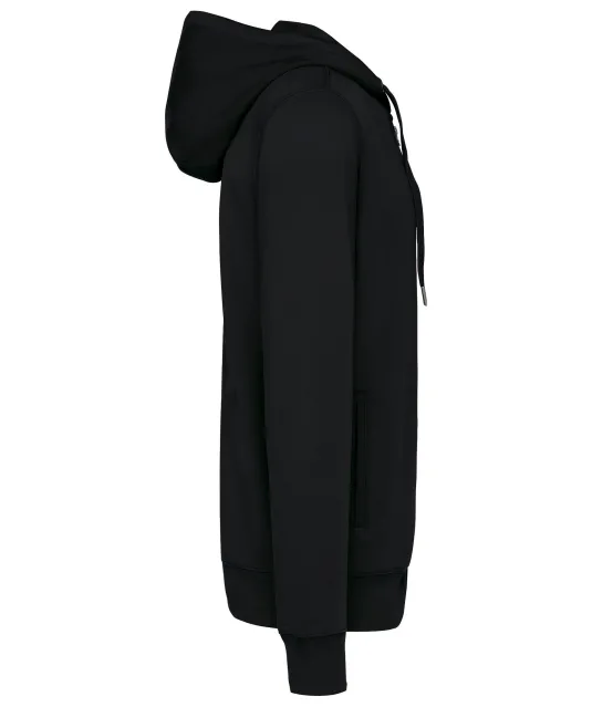 K4008 - Ecologische uniseks sweatvest met capuchon Black