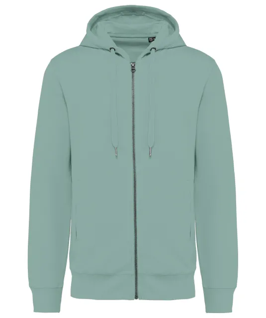 K4008 - Ecologische uniseks sweatvest met capuchon Sage