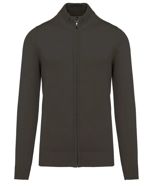 K971 - Heren cardigan met rits Dark Grey