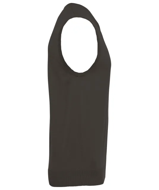 K969 - Heren spencer met v-hals Dark Grey