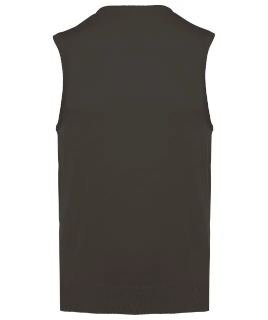 K969 - Heren spencer met v-hals Dark Grey