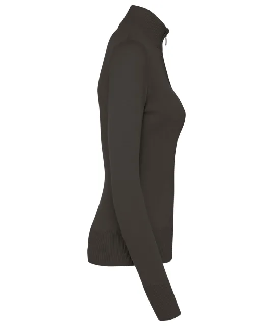 K962 - Dames cardigan met rits Dark Grey