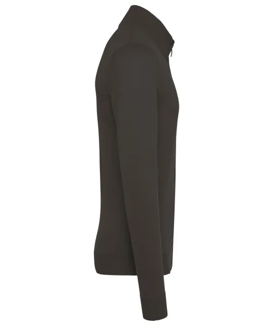 K961 - Heren cardigan met rits Dark Grey
