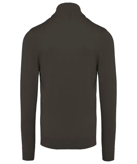 K961 - Heren cardigan met rits Dark Grey