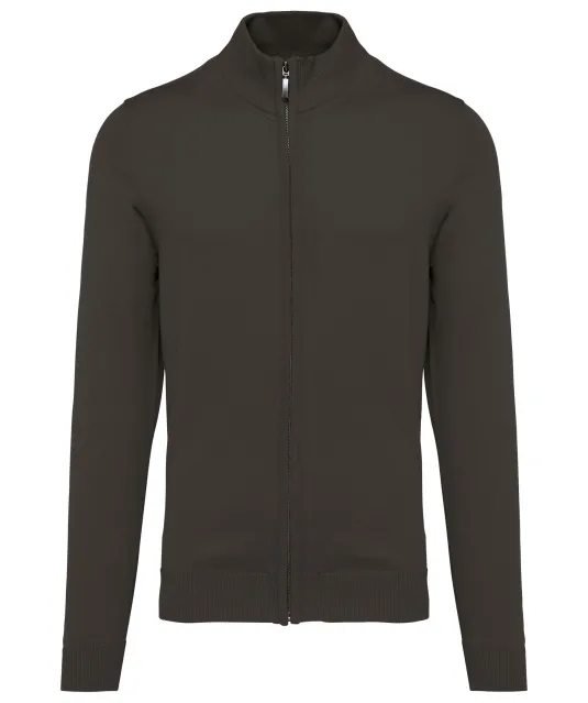 K961 - Heren cardigan met rits Dark Grey