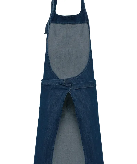 K885 - Katoenen schort met zak Denim