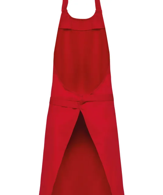 K885 - Katoenen schort met zak Red