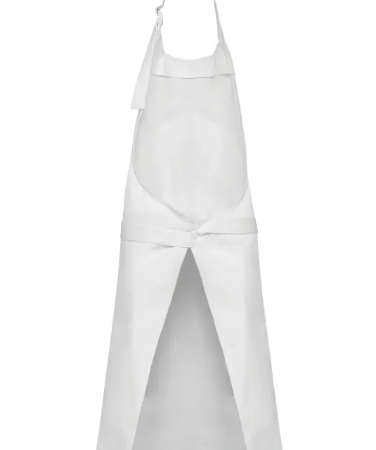 K885 - Katoenen schort met zak White
