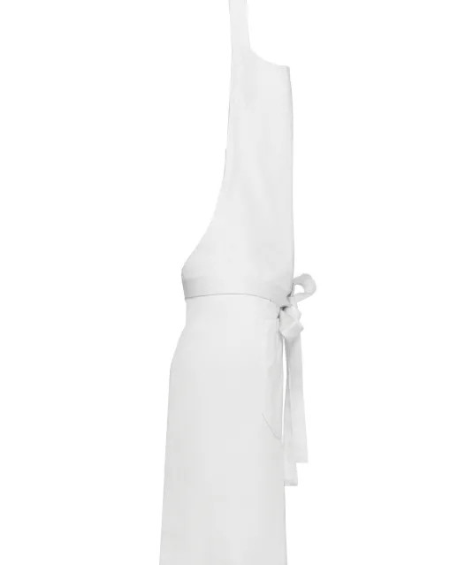 K885 - Katoenen schort met zak White