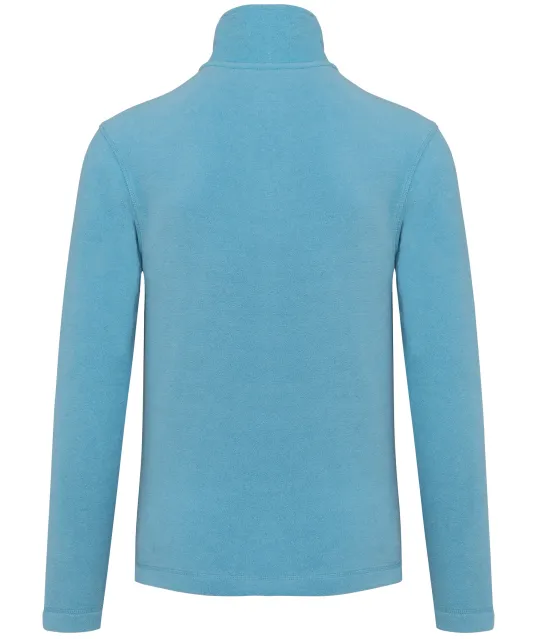 K912 - Enzo - Fleece met ritskraag Cloudy blue heather