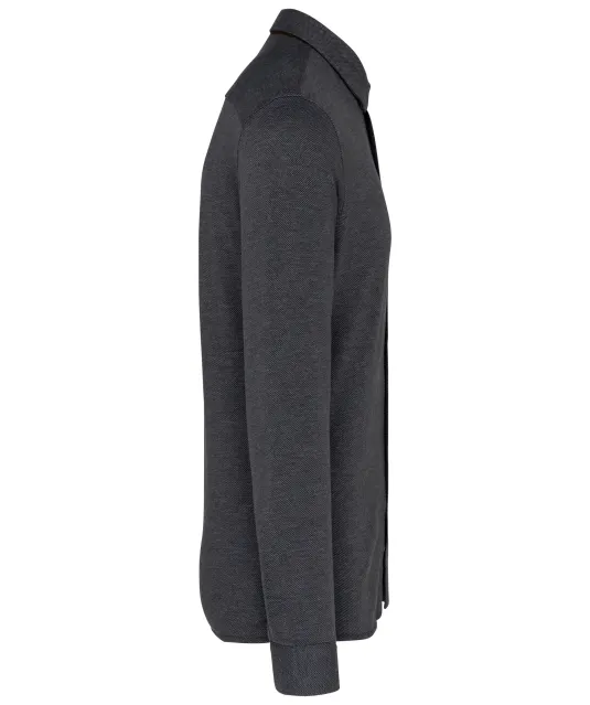 K507 - Jacquard overhemd  lange mouwen Jacquard Dark Grey