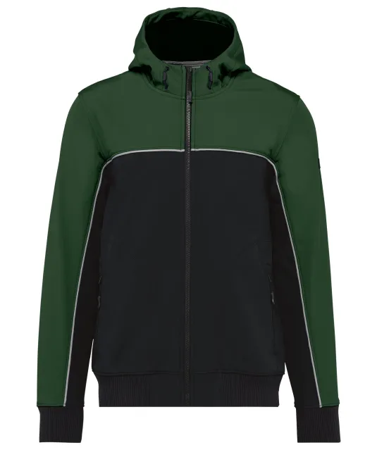 WK450 - 3-laags unisex softshelljas Black / Forest Green