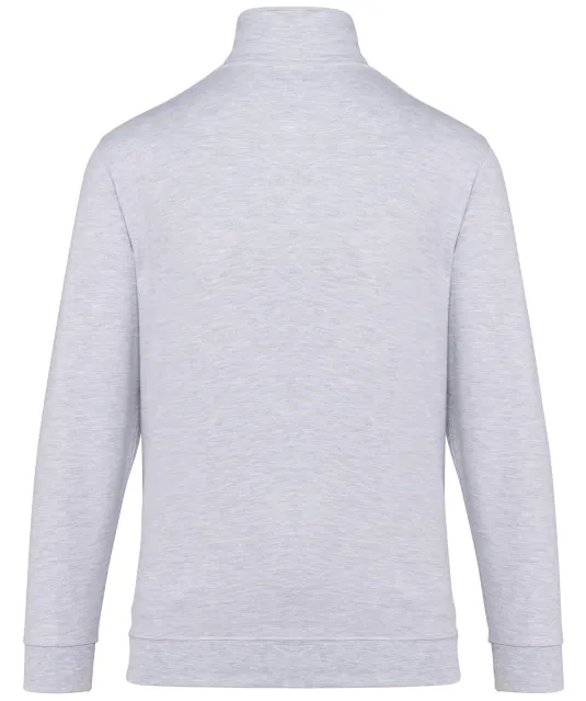 K478 - Sweater met ritskraag Ash Heather