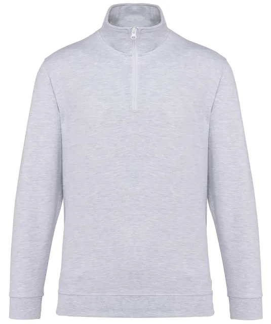 K478 - Sweater met ritskraag Ash Heather