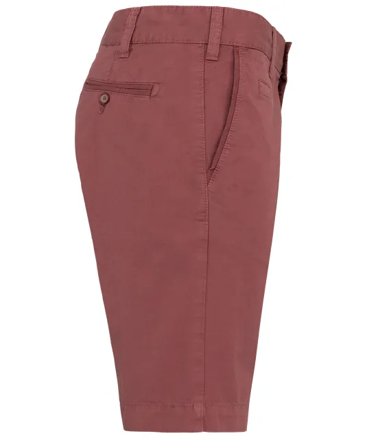 K752 - Herenbermuda met verwassen look Washed Marsala