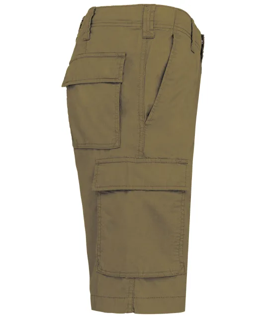 K755 - Lichte herenbermuda met diverse zakken Light khaki