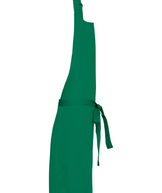 K885 - Katoenen schort met zak Kelly Green