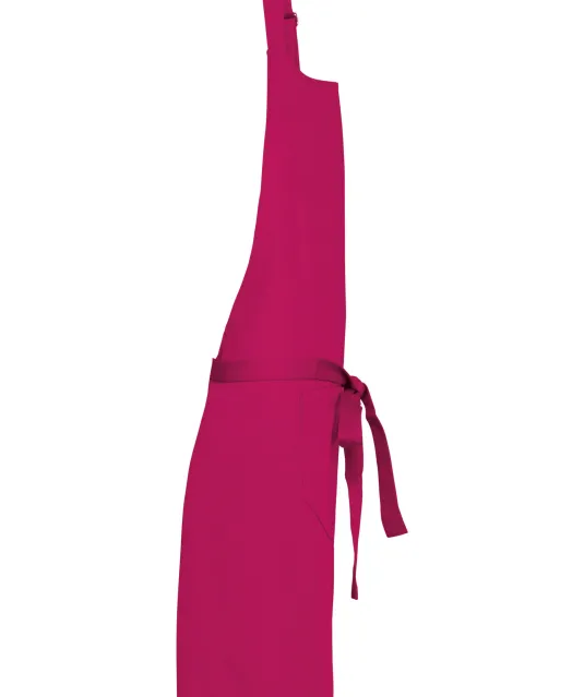K885 - Katoenen schort met zak Fuchsia