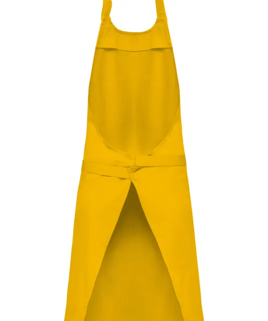 K885 - Katoenen schort met zak Yellow