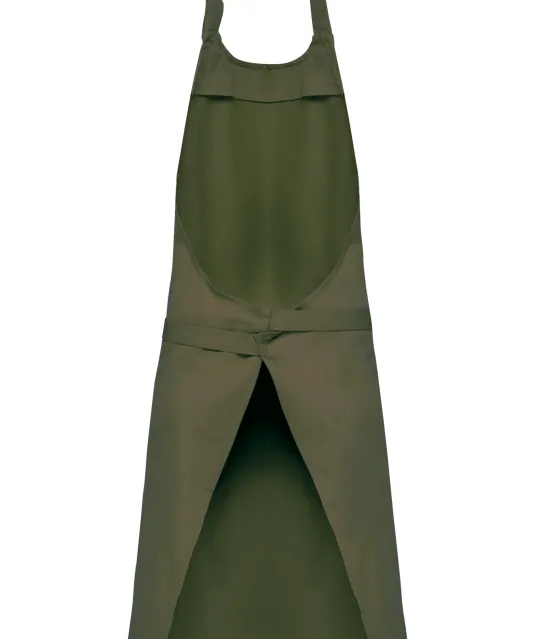K885 - Katoenen schort met zak Light khaki