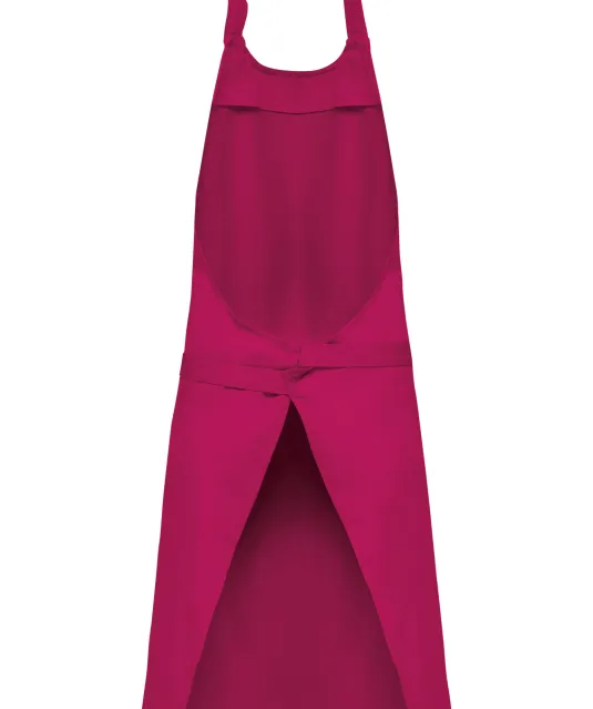 K885 - Katoenen schort met zak Fuchsia