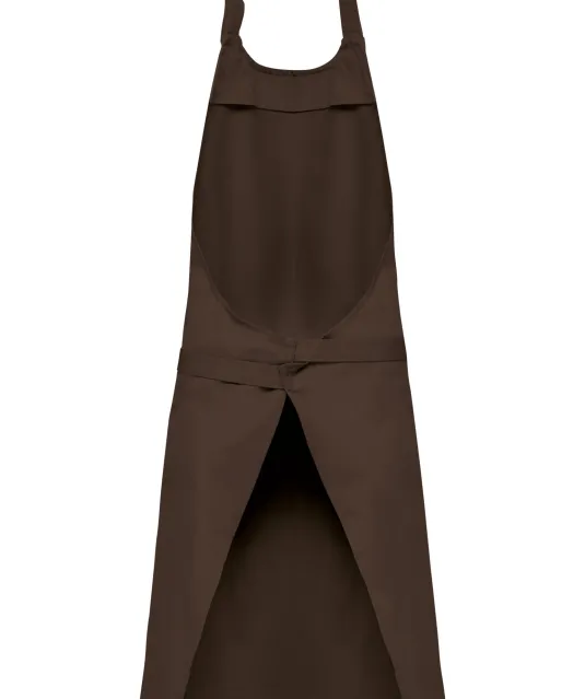 K885 - Katoenen schort met zak Chocolate