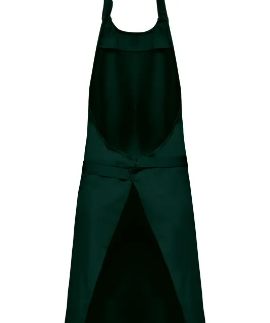 K885 - Katoenen schort met zak Bottle Green