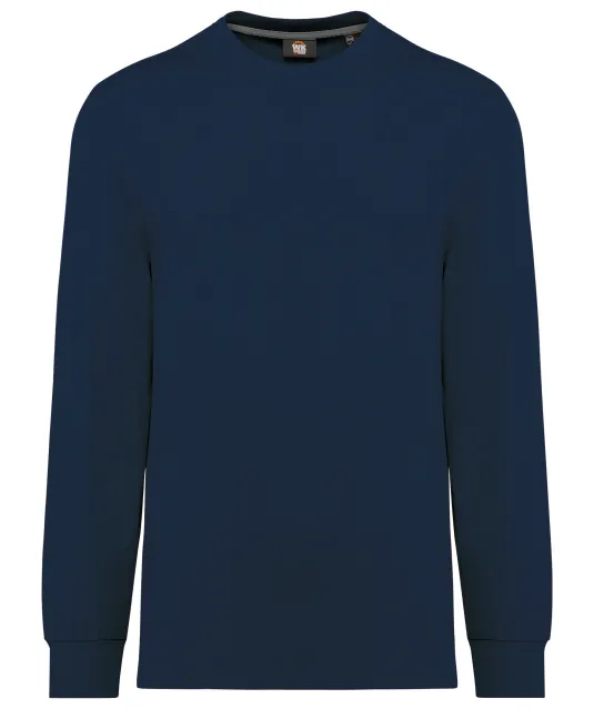 WK303 - Ecologisch uniseks T-shirt met lange mouwen Navy