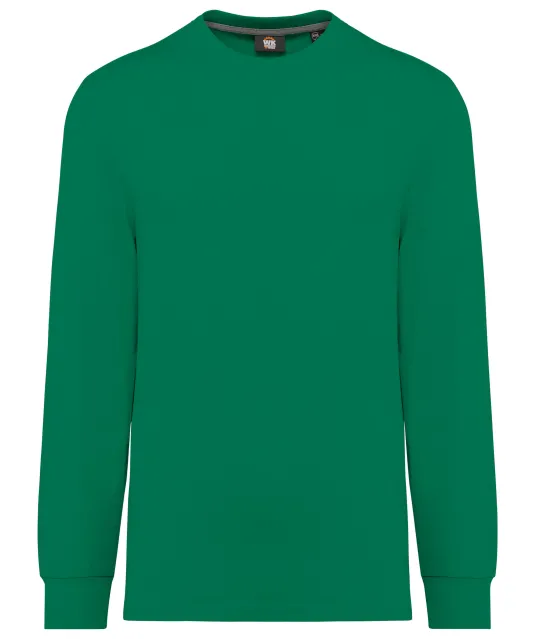 WK303 - Ecologisch uniseks T-shirt met lange mouwen Kelly Green