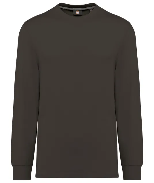 WK303 - Ecologisch uniseks T-shirt met lange mouwen Dark Grey