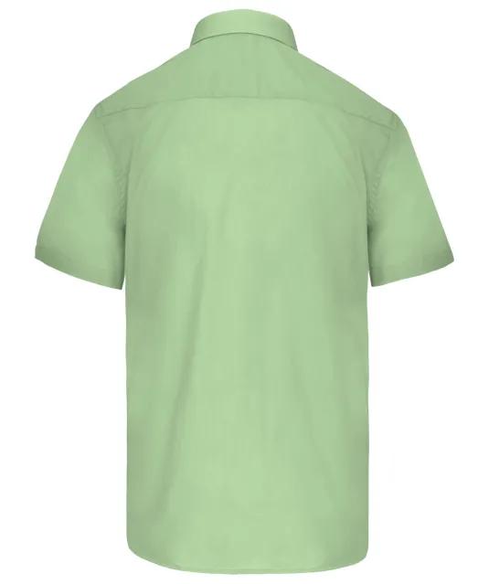 K551 - Overhemd in onderhoudsvriendelijk polykatoen-popeline korte mouwen heren Pistachio Green