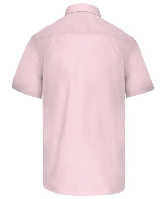 K551 - Overhemd in onderhoudsvriendelijk polykatoen-popeline korte mouwen heren Pale Pink