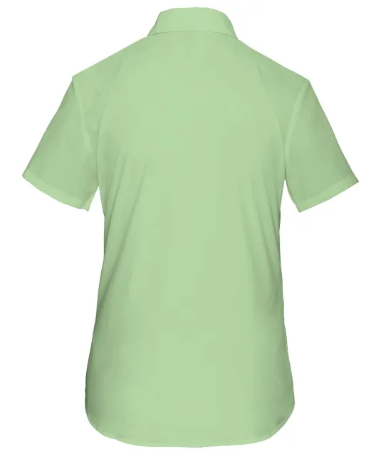 K548 - Overhemd in onderhoudsvriendelijk polykatoen-popeline korte mouwen dames Pistachio Green
