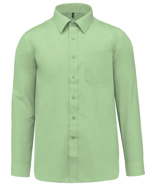 K545 - Overhemd in onderhoudsvriendelijk polykatoen-popeline heren Pistachio Green