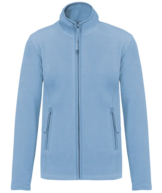 K907 - Microfleece met rits dames Sky Blue