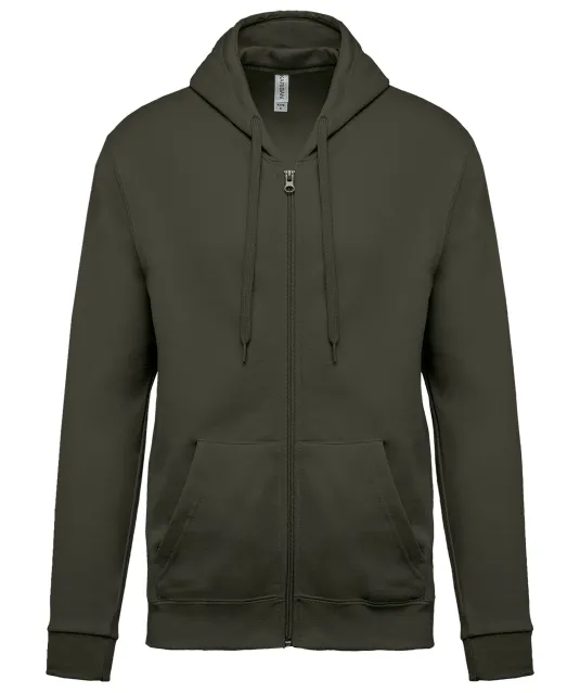 K479 - Sweatvest met capuchon Dark Khaki