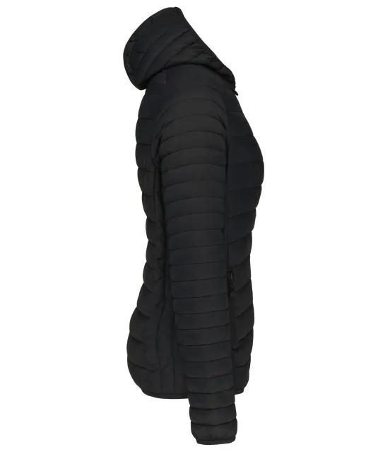 K6111 - Ladies' lightweight hooded padded jacket Black