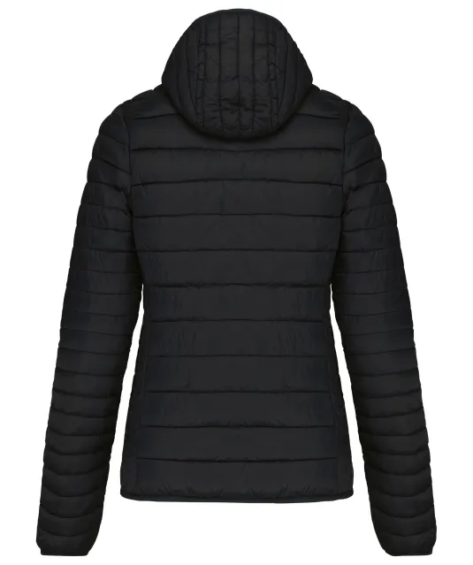 K6111 - Ladies' lightweight hooded padded jacket Black