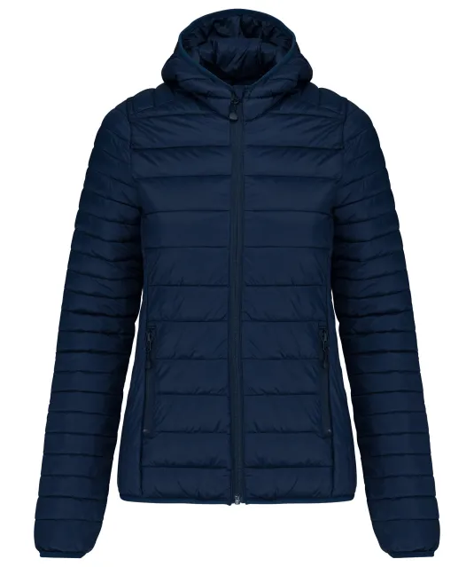 K6111 - Ladies' lightweight hooded padded jacket Navy