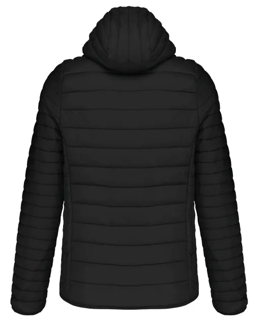 K6110 - Men's lightweight hooded padded jacket Black