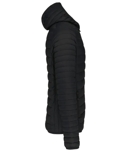 K6110 - Men's lightweight hooded padded jacket Black