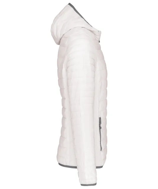 K6110 - Men's lightweight hooded padded jacket White