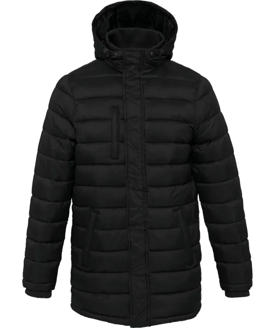 K6128 - Lichte herenparka met capuchon Black